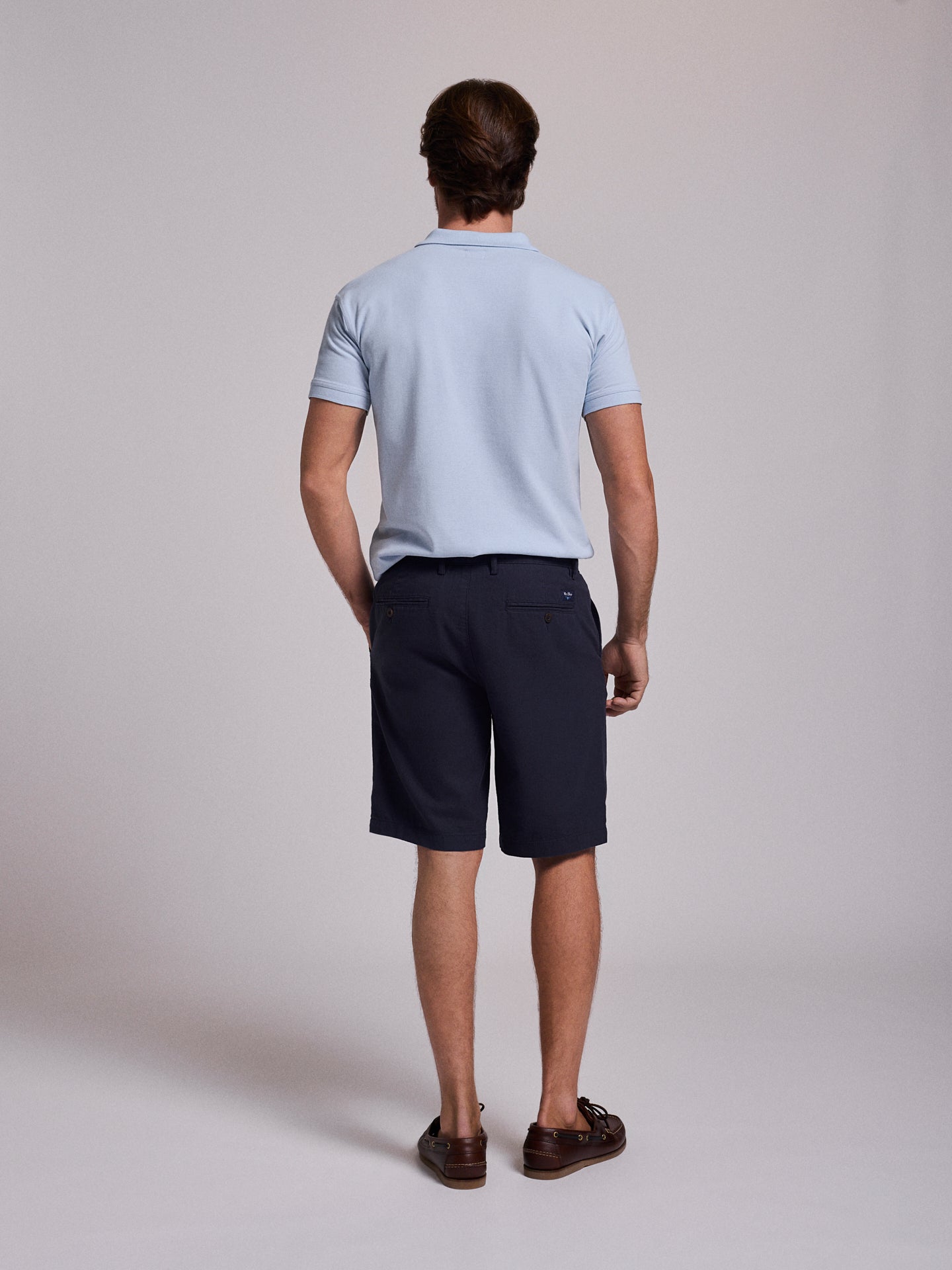 BLUE LINEN BERMUDA REGULAR FIT MR. BLUE