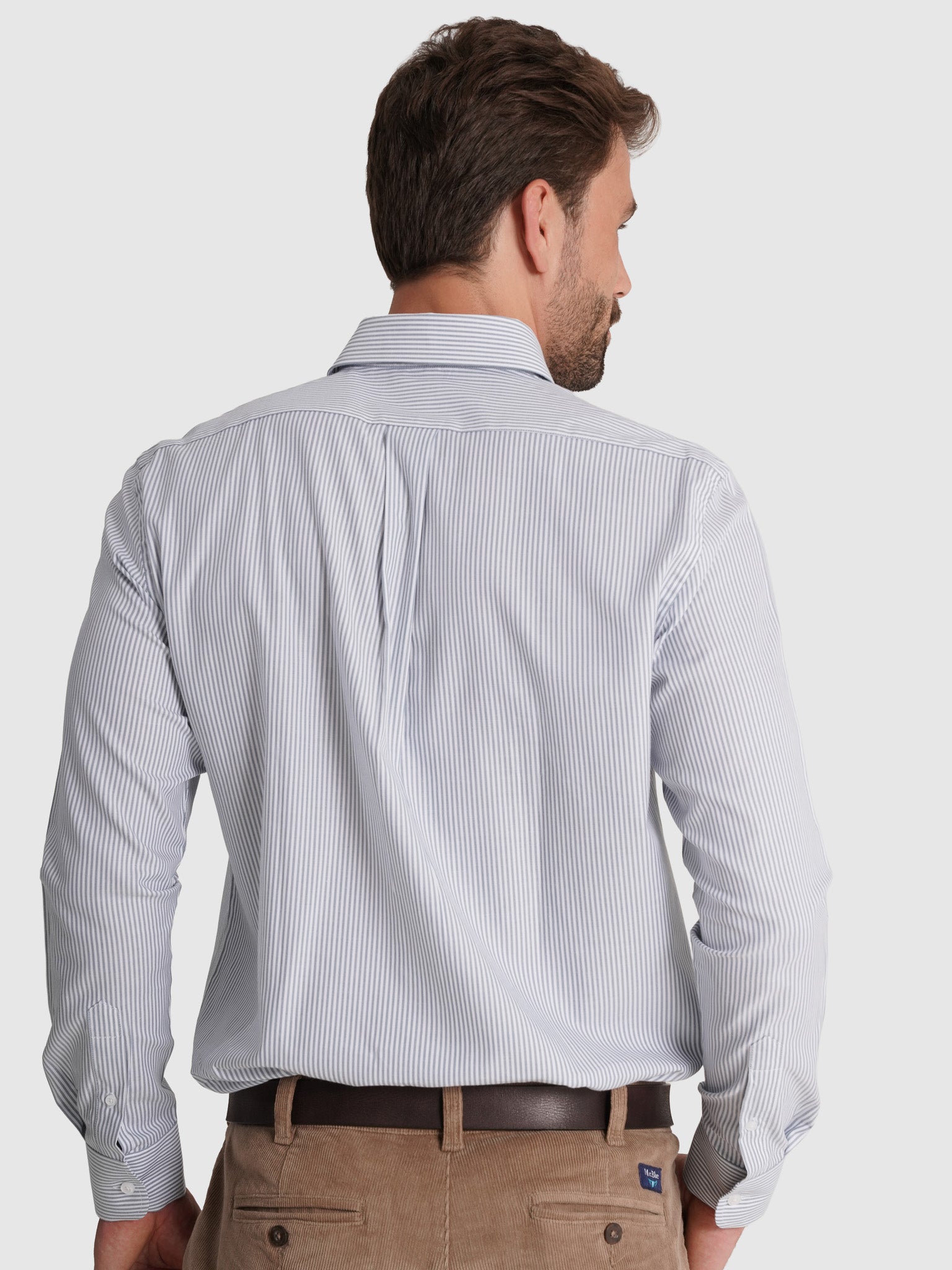 CAMISA ALGODÓN AZUL MANGA LARGA REGULAR FIT MR. AZUL