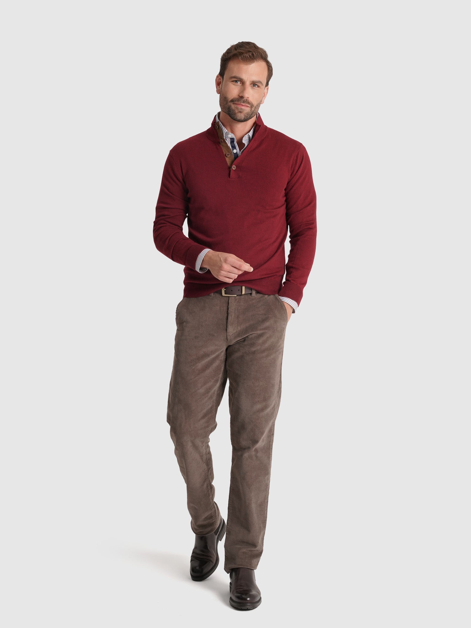 JERSEY DE CASHMERE DE MANGA LARGA REGULAR FIT MR. AZUL