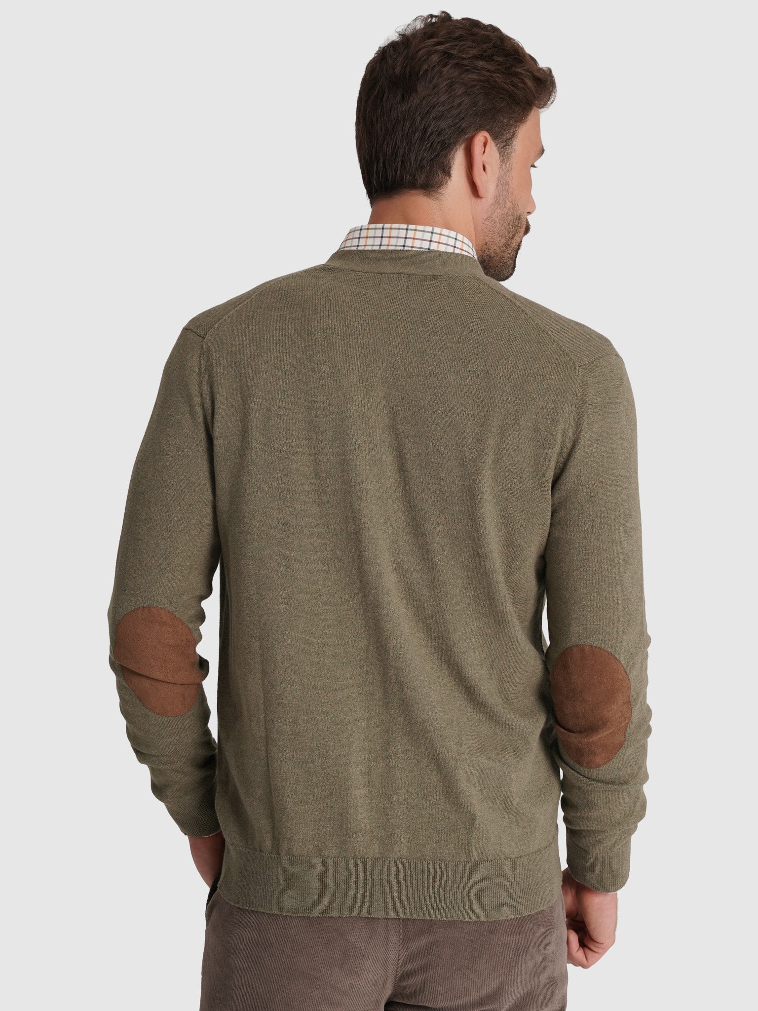 JERSEY DE CASHMERE VERDE MANGA LARGA REGULAR FIT MR. AZUL