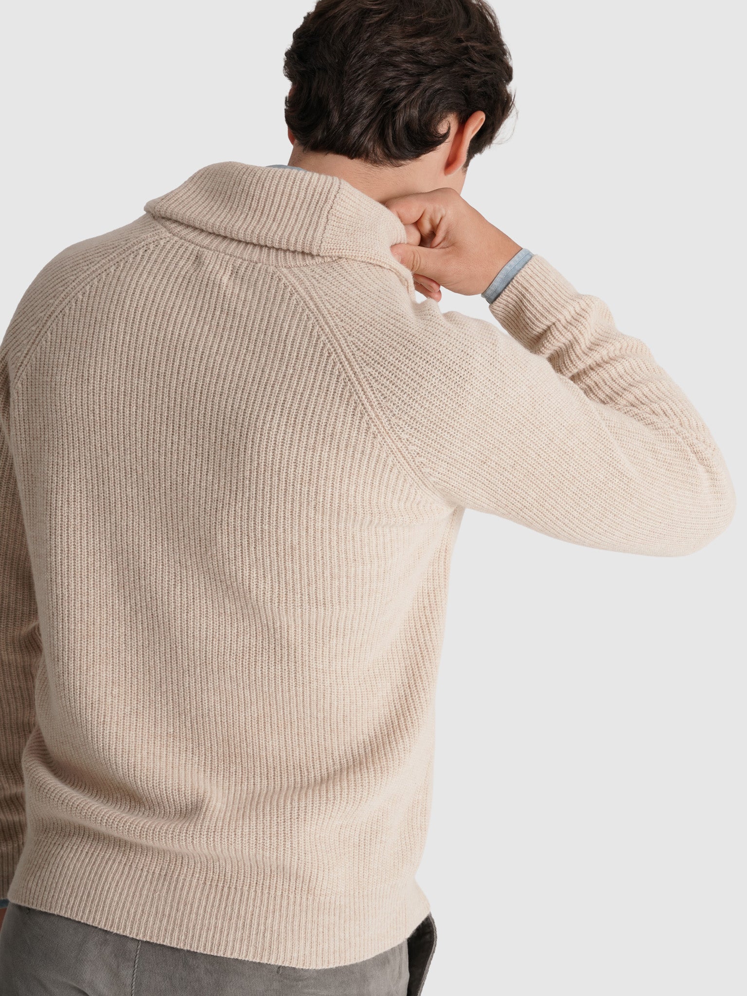 BEIGE WOOL PULLOVER LONG SLEEVE REGULAR FIT MR. BLUE