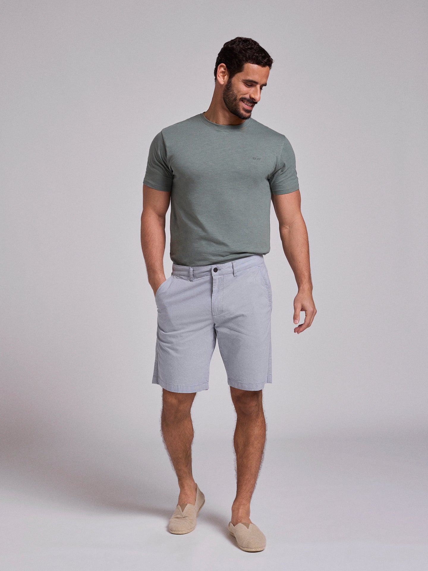 BLUE COTTON BERMUDA REGULAR FIT MR. BLUE