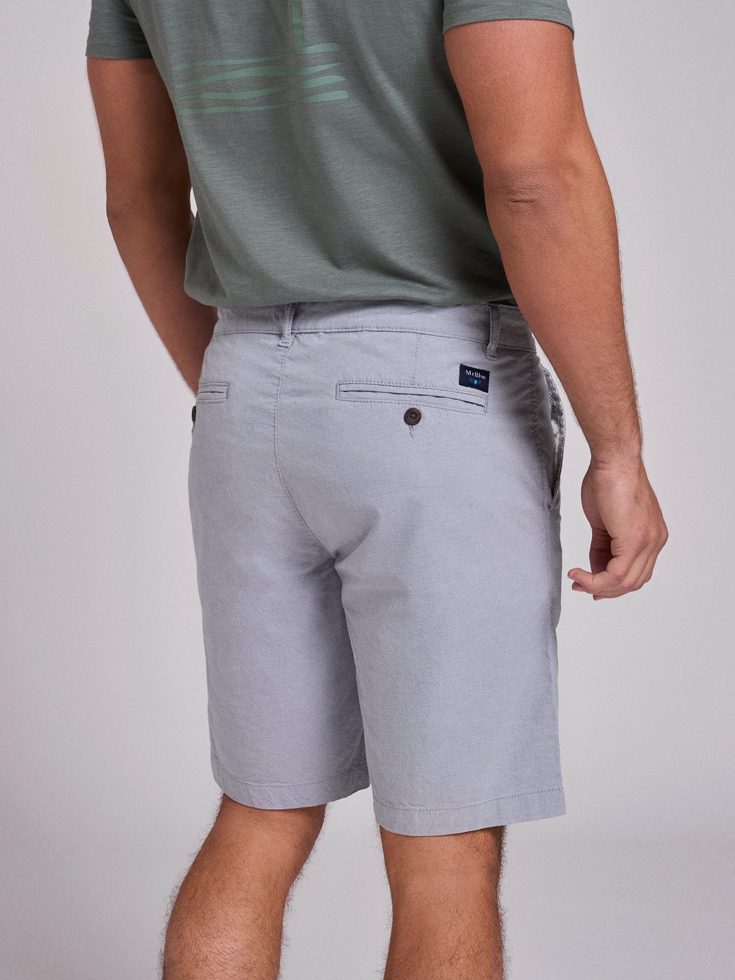 BLUE COTTON BERMUDA REGULAR FIT MR. BLUE