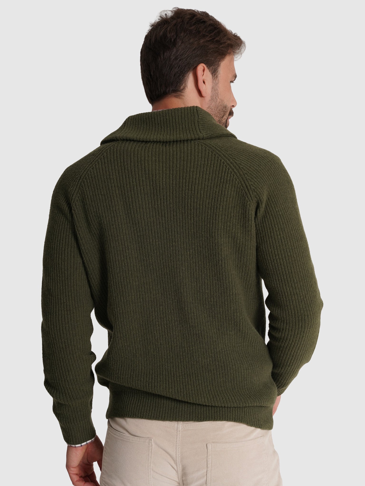 GREEN WOOL PULLOVER LONG SLEEVE REGULAR FIT MR. BLUE