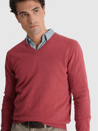 PINK WOOL PULLOVER LONG SLEEVE REGULAR FIT MR. BLUE
