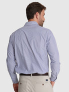 LONG SLEEVE BLUE COTTON SHIRT CLASSIC FIT MR. BLUE