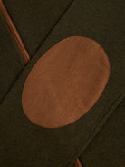 GREEN CASHMERE PULLOVER WITH REGULAR FIT MR ELBOW PADS. BLUE