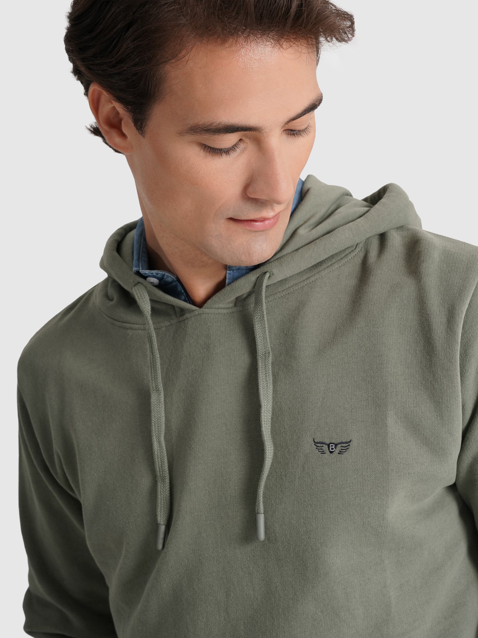 SUDADERA VERDE MANGA LARGA REGULAR FIT MR. AZUL