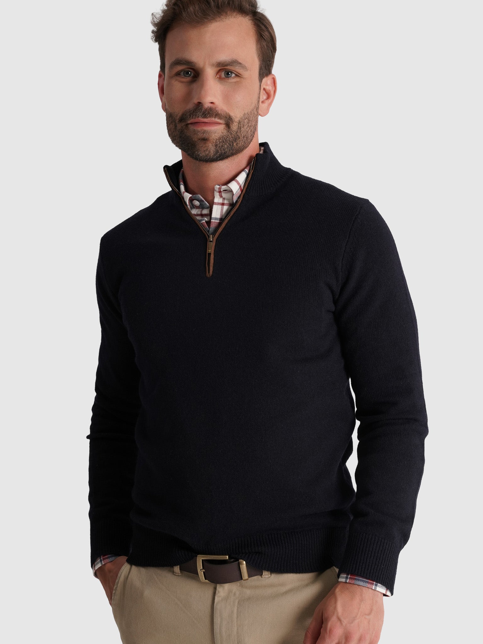 JERSEY DE LANA AZUL MANGA LARGA REGULAR FIT MR. AZUL