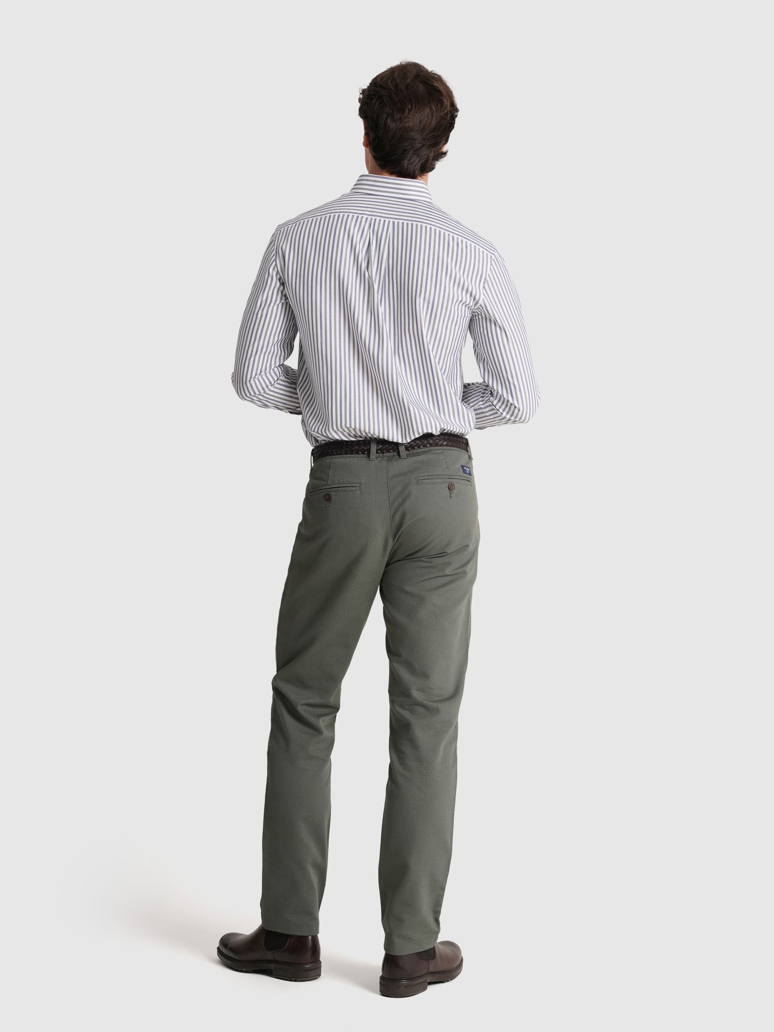 CAMISA ALGODÓN AZUL MANGA LARGA REGULAR FIT MR. AZUL