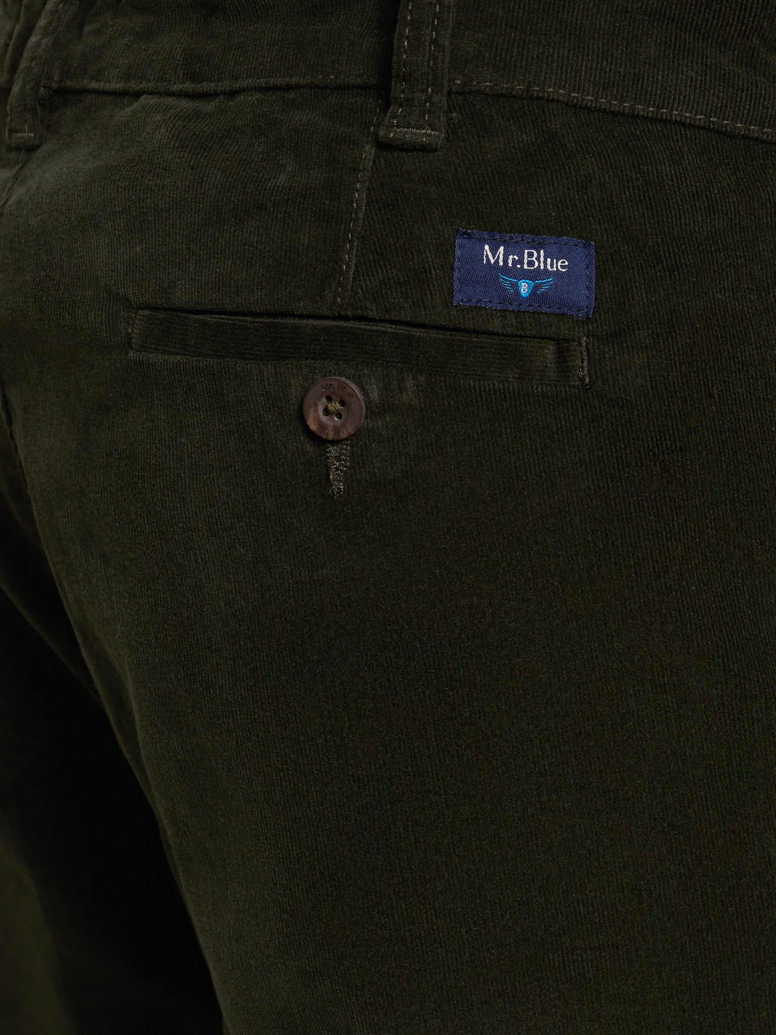 PANTALÓN DE ALGODÓN VERDE CLASSIC FIT MR. AZUL