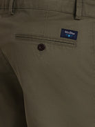 GREEN COTTON SLIM FIT TROUSERS MR. BLUE