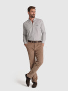 GREEN COTTON SHIRT LONG SLEEVE REGULAR FIT MR. BLUE