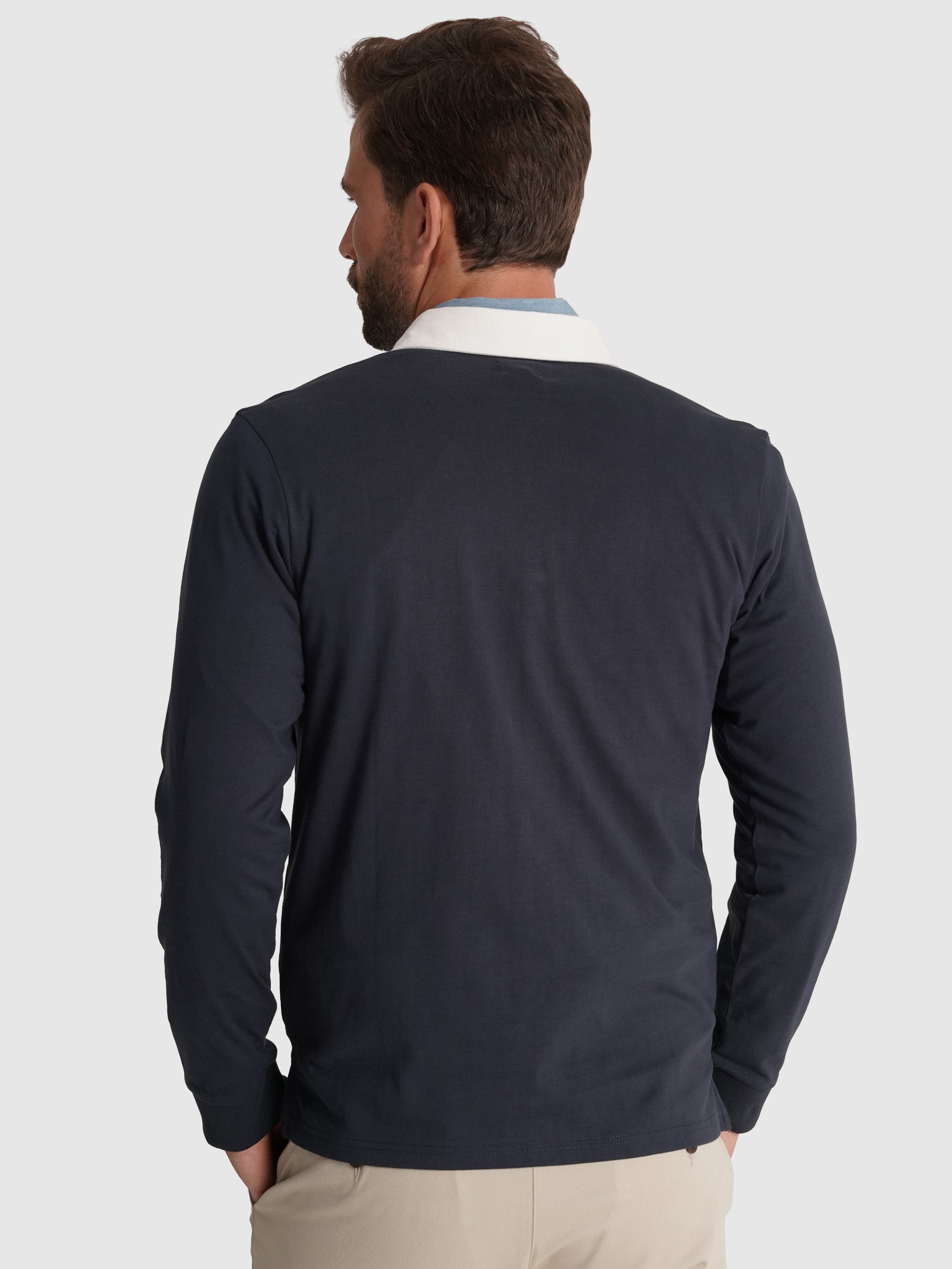RUGBY BLUE COTTON LONG SLEEVE REGULAR FIT MR. BLUE