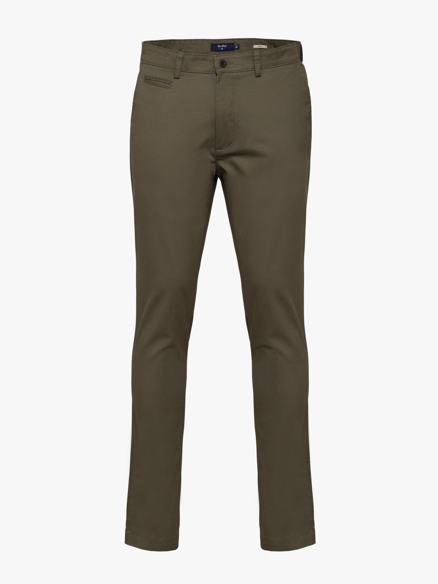 PANTALÓN SLIM FIT DE ALGODÓN VERDE MR. AZUL