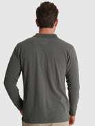GREEN COTTON POLO LONG SLEEVE REGULAR FIT MR. BLUE
