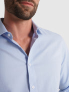 CAMISA ALGODÓN AZUL MANGA LARGA SLIM FIT MR. AZUL