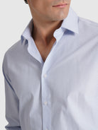 BLUE COTTON SHIRT LONG SLEEVE SLIM FIT MR. BLUE