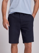 BLUE LINEN BERMUDA REGULAR FIT MR. BLUE