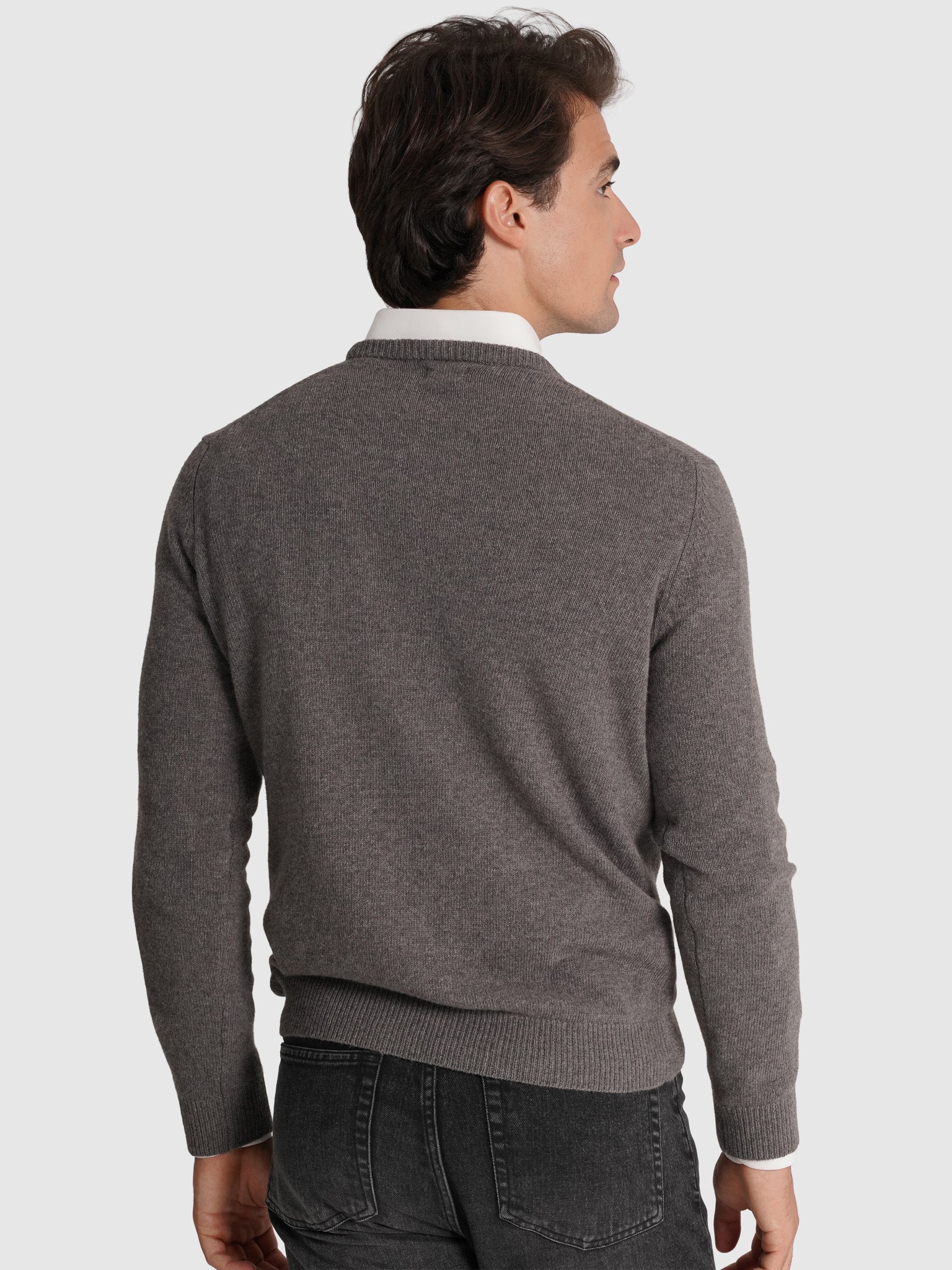 BROWN WOOL PULLOVER LONG SLEEVE REGULAR FIT MR. BLUE