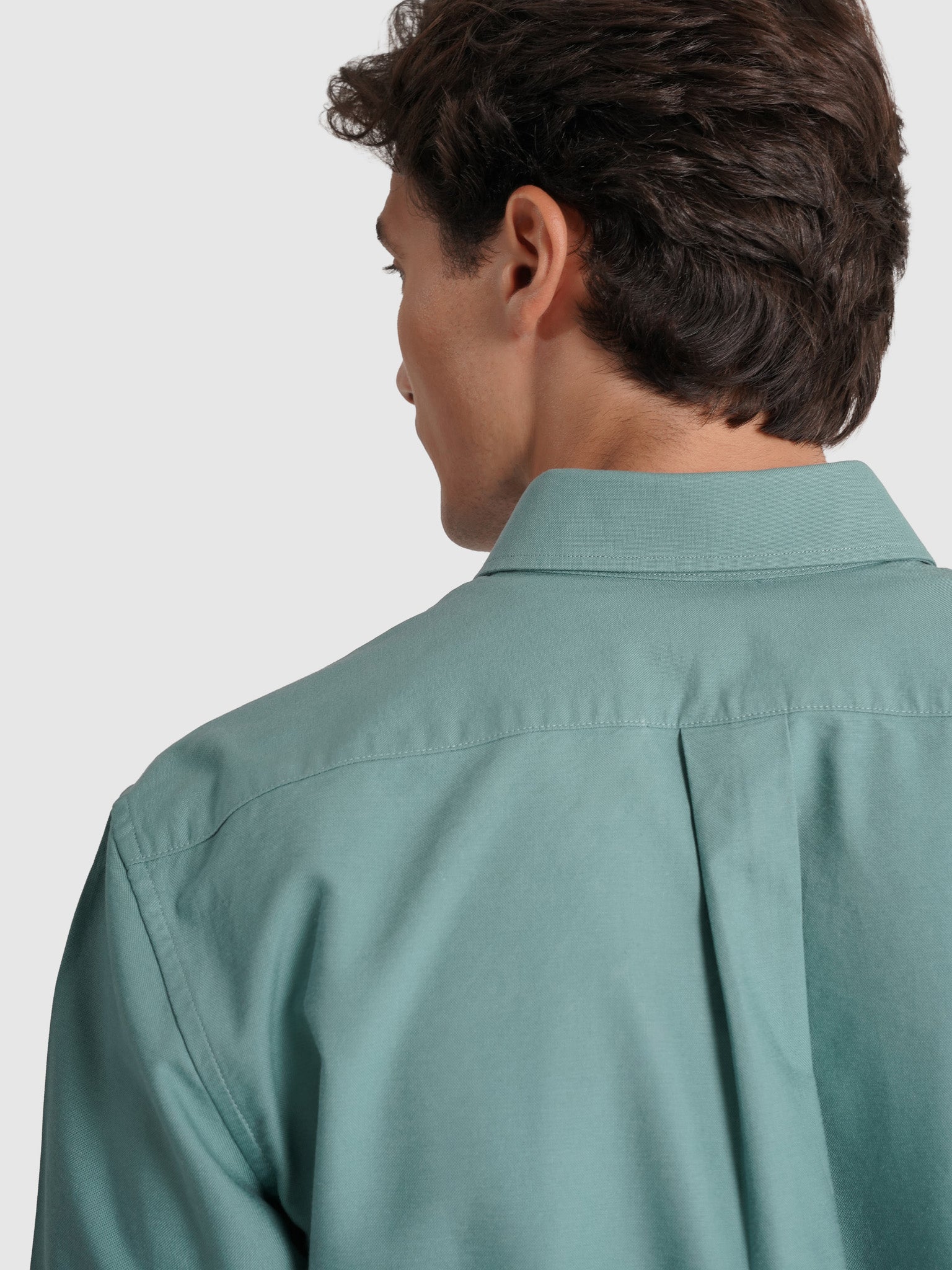 GREEN COTTON SHIRT LONG SLEEVE REGULAR FIT MR. BLUE