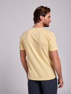 YELLOW COTTON T-SHIRT SHORT SLEEVE REGULAR FIT MR. BLUE