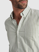 GREEN COTTON SHIRT LONG SLEEVE REGULAR FIT MR. BLUE