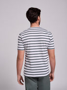 WHITE COTTON T-SHIRT SHORT SLEEVES REGULAR FIT MR. BLUE