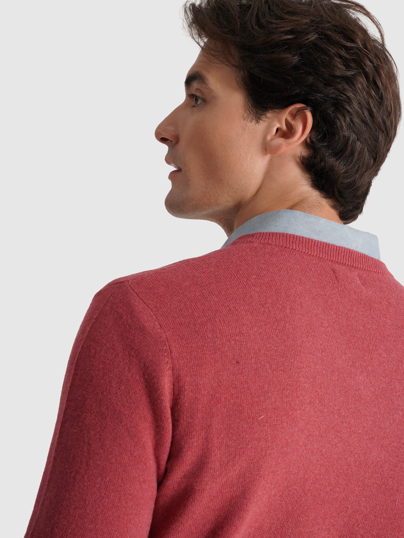 PINK WOOL PULLOVER LONG SLEEVE REGULAR FIT MR. BLUE