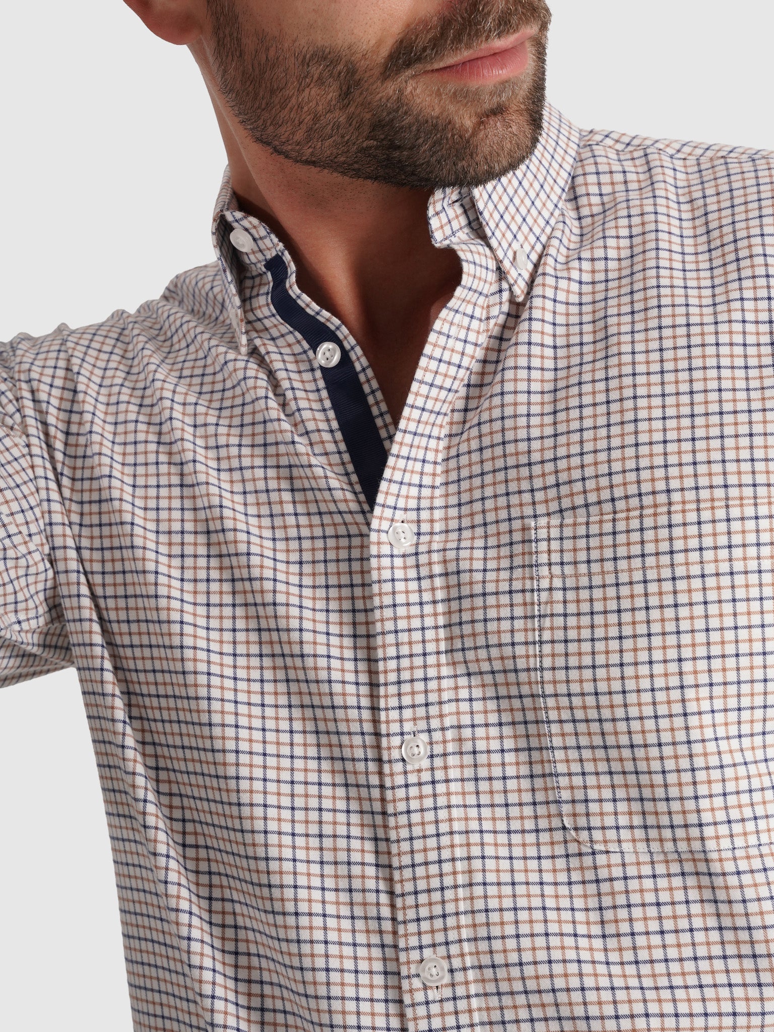 CAMISA ALGODÓN AZUL MANGA LARGA REGULAR FIT MR. AZUL