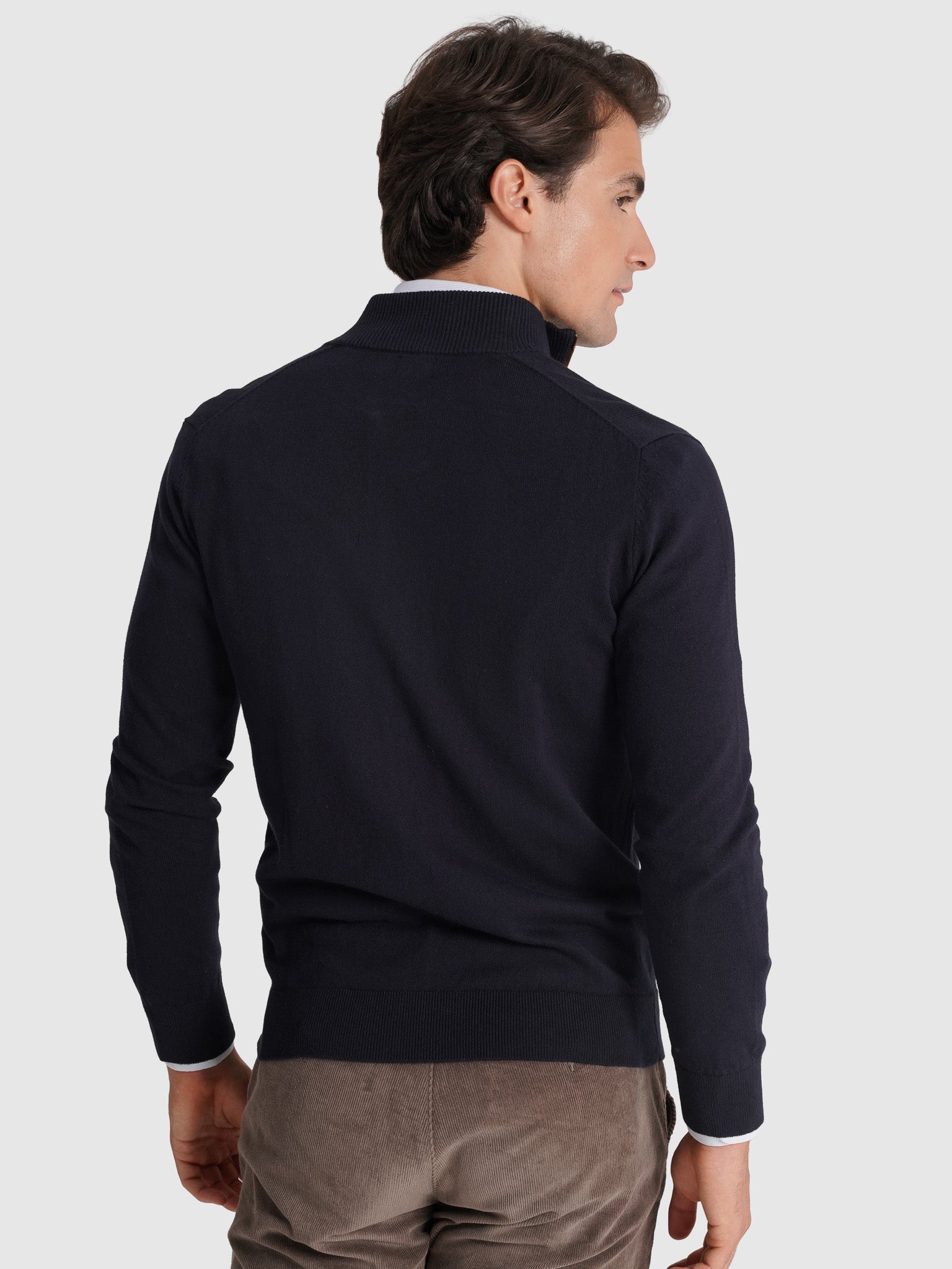 JERSEY DE CASHMERE AZUL MANGA LARGA REGULAR FIT MR. AZUL