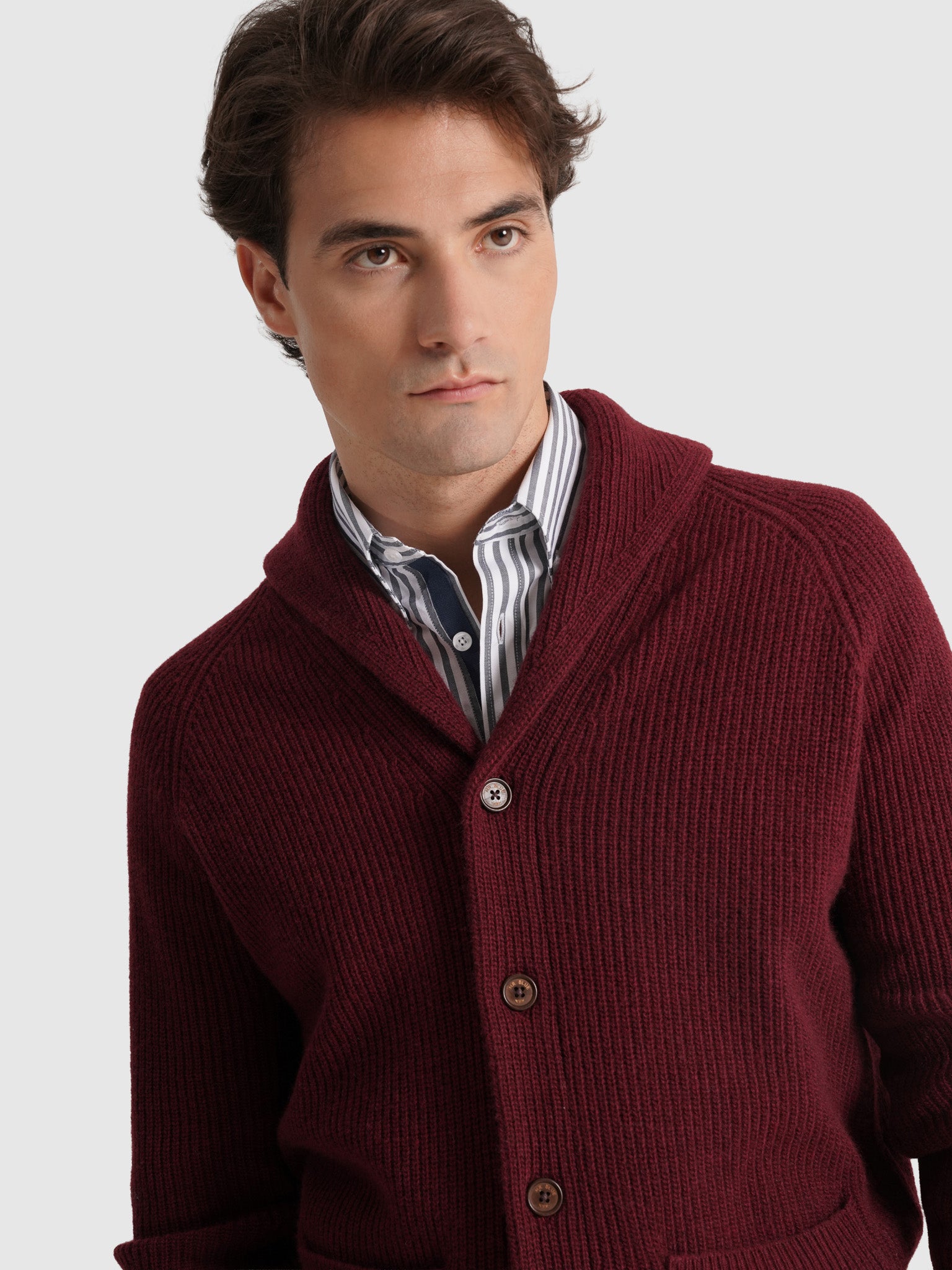 BORDEAUX WOOL PULLOVER LONG SLEEVE REGULAR FIT MR. BLUE