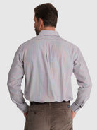 CAMISA ALGODÓN BURDEOS MANGA LARGA REGULAR FIT MR. AZUL