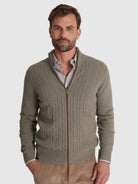 GREEN WOOL PULLOVER WITH REGULAR FIT MR ELBOW PADS. BLUE