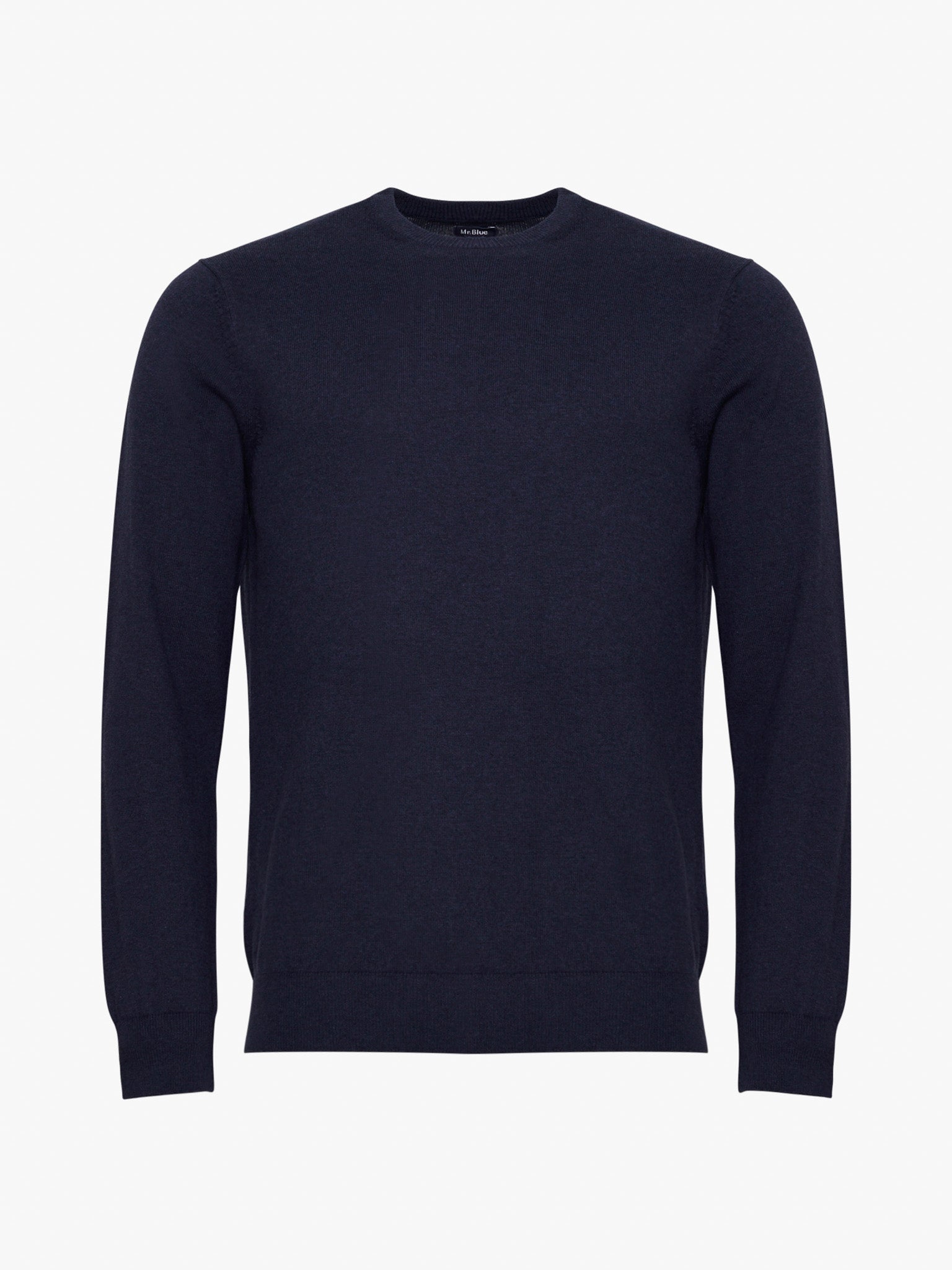 BLUE CASHMERE PULLOVER LONG SLEEVE REGULAR FIT MR. BLUE