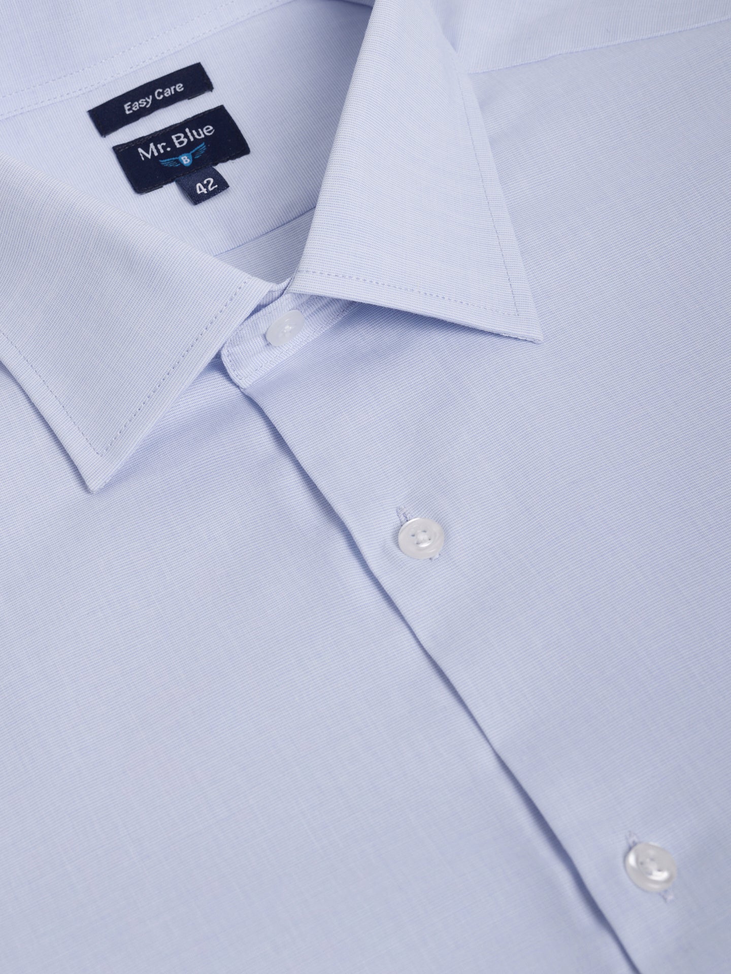 CAMISA DE ALGODÓN AZUL MANGA LARGA CLASSIC FIT MR. AZUL