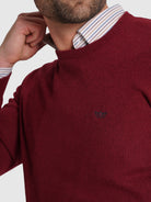 RED WOOL PULLOVER LONG SLEEVE REGULAR FIT MR. BLUE