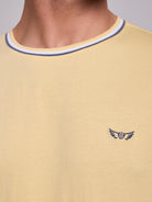 YELLOW COTTON T-SHIRT SHORT SLEEVE REGULAR FIT MR. BLUE