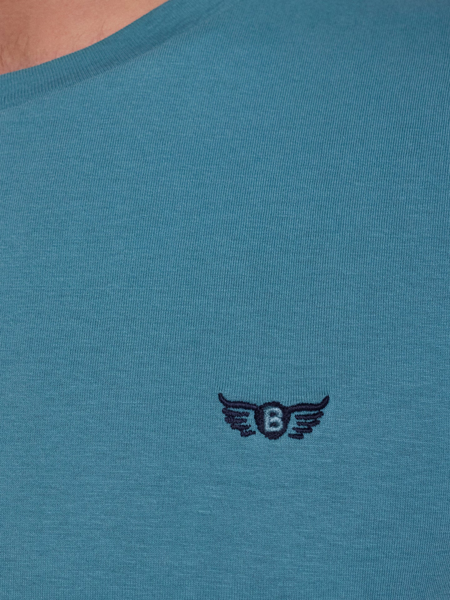 GREEN COTTON T-SHIRT SHORT SLEEVE REGULAR FIT MR. BLUE