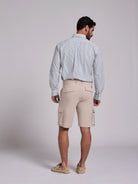 BEIGE COTTON BERMUDA REGULAR FIT MR. BLUE