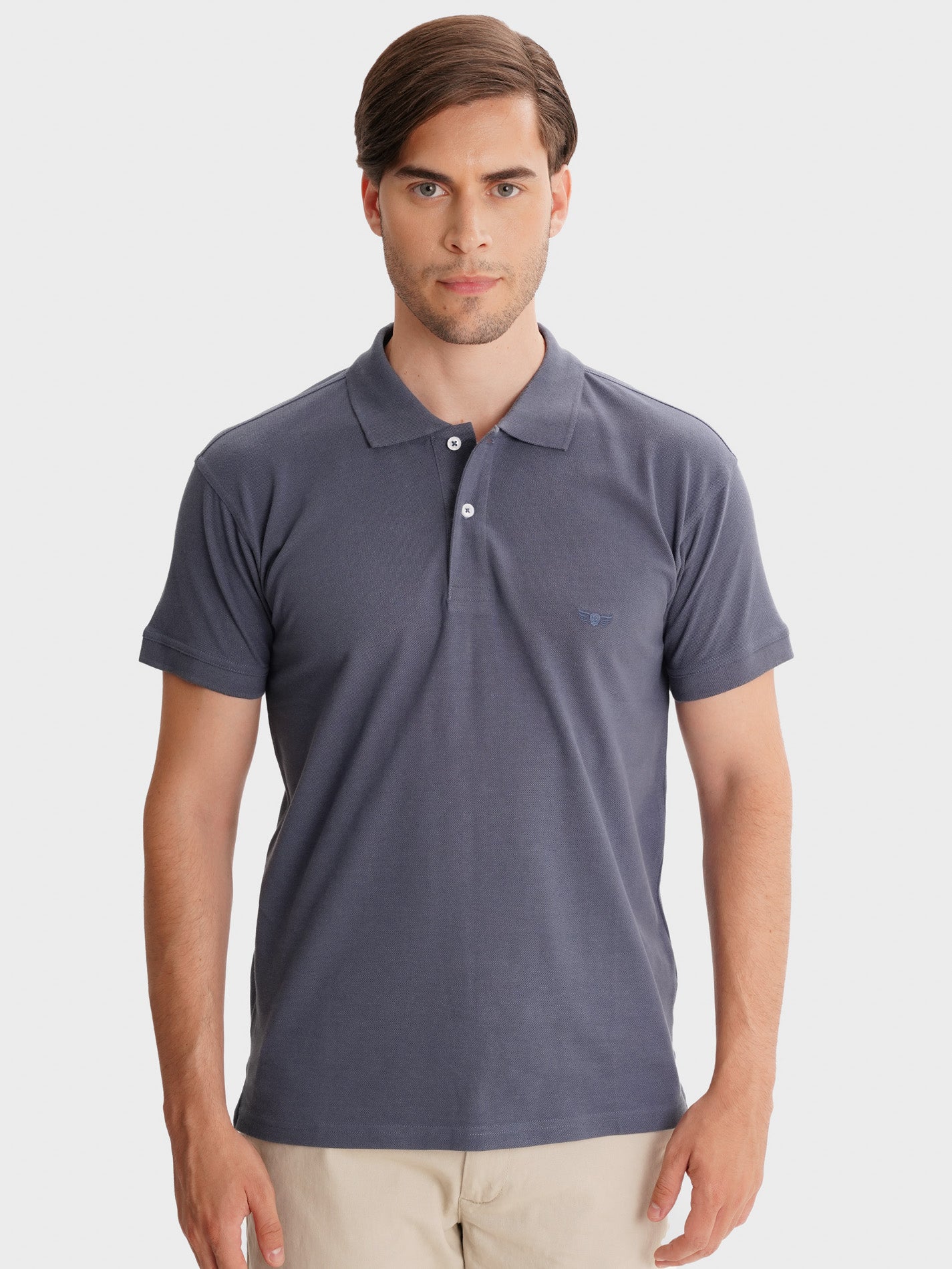 POLO AZUL MANGA CURTA REGULAR FIT MR. BLUE