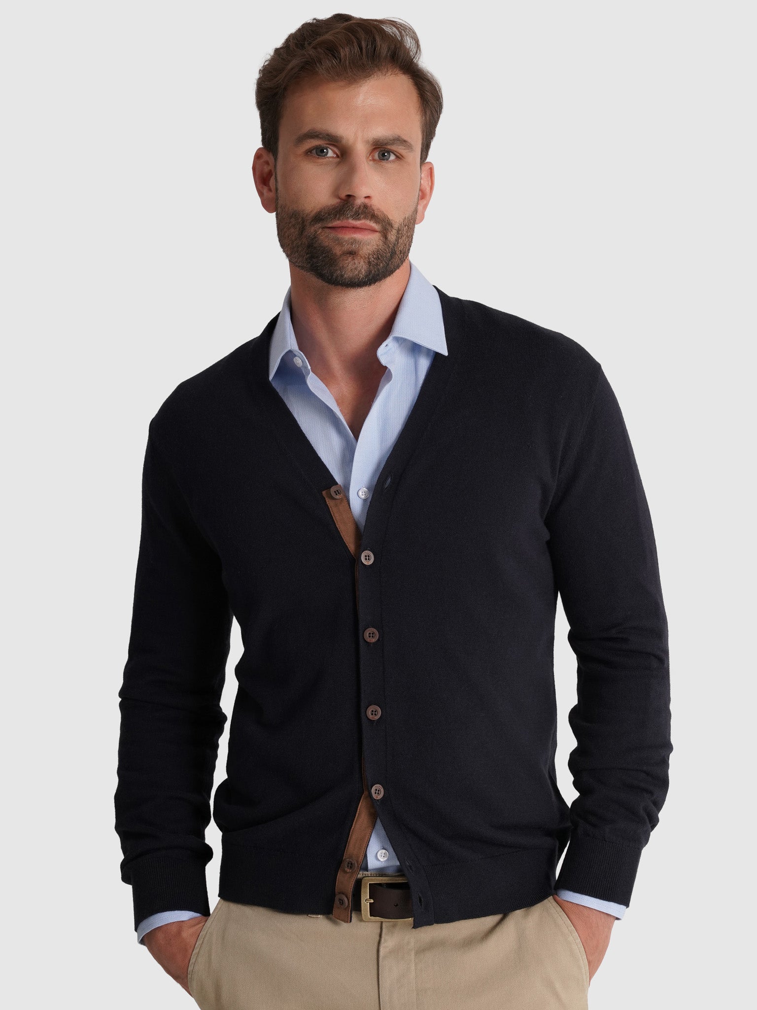 BLUE WOOL PULLOVER LONG SLEEVE REGULAR FIT MR. BLUE