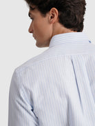CAMISA ALGODÓN AZUL MANGA LARGA REGULAR FIT MR. AZUL