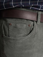 GREEN COTTON SLIM FIT TROUSERS MR. BLUE