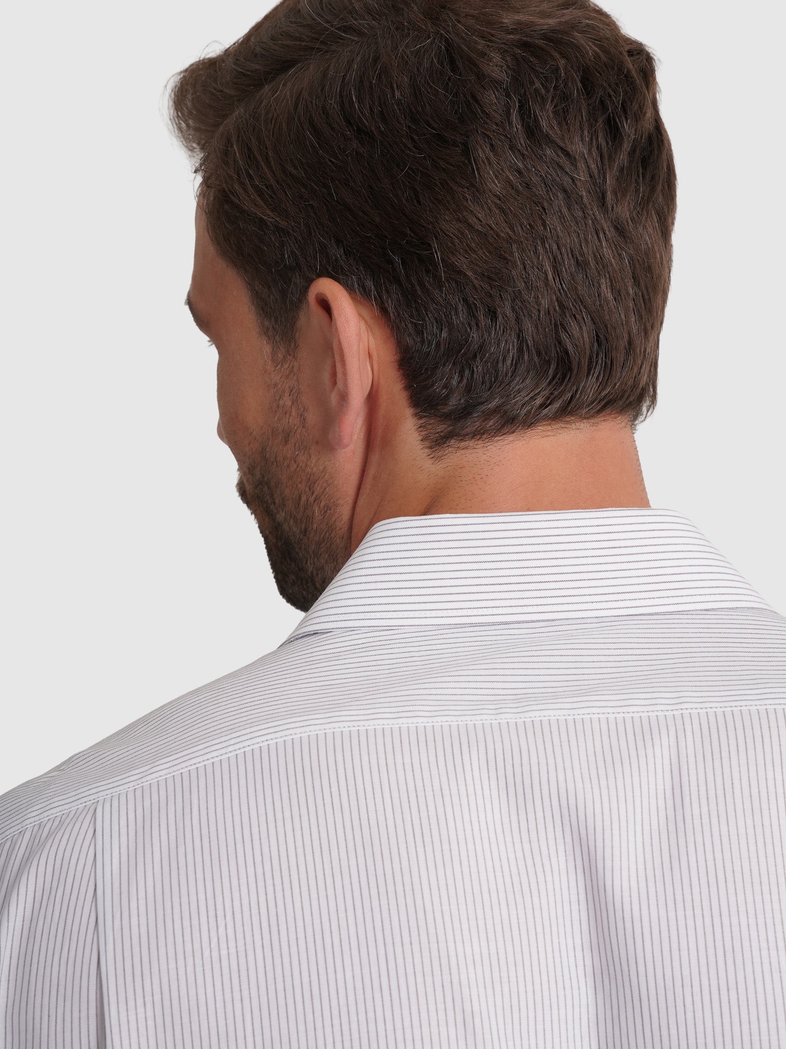 CAMISA DE ALGODÓN MANGA LARGA GRIS CLASSIC FIT MR. AZUL