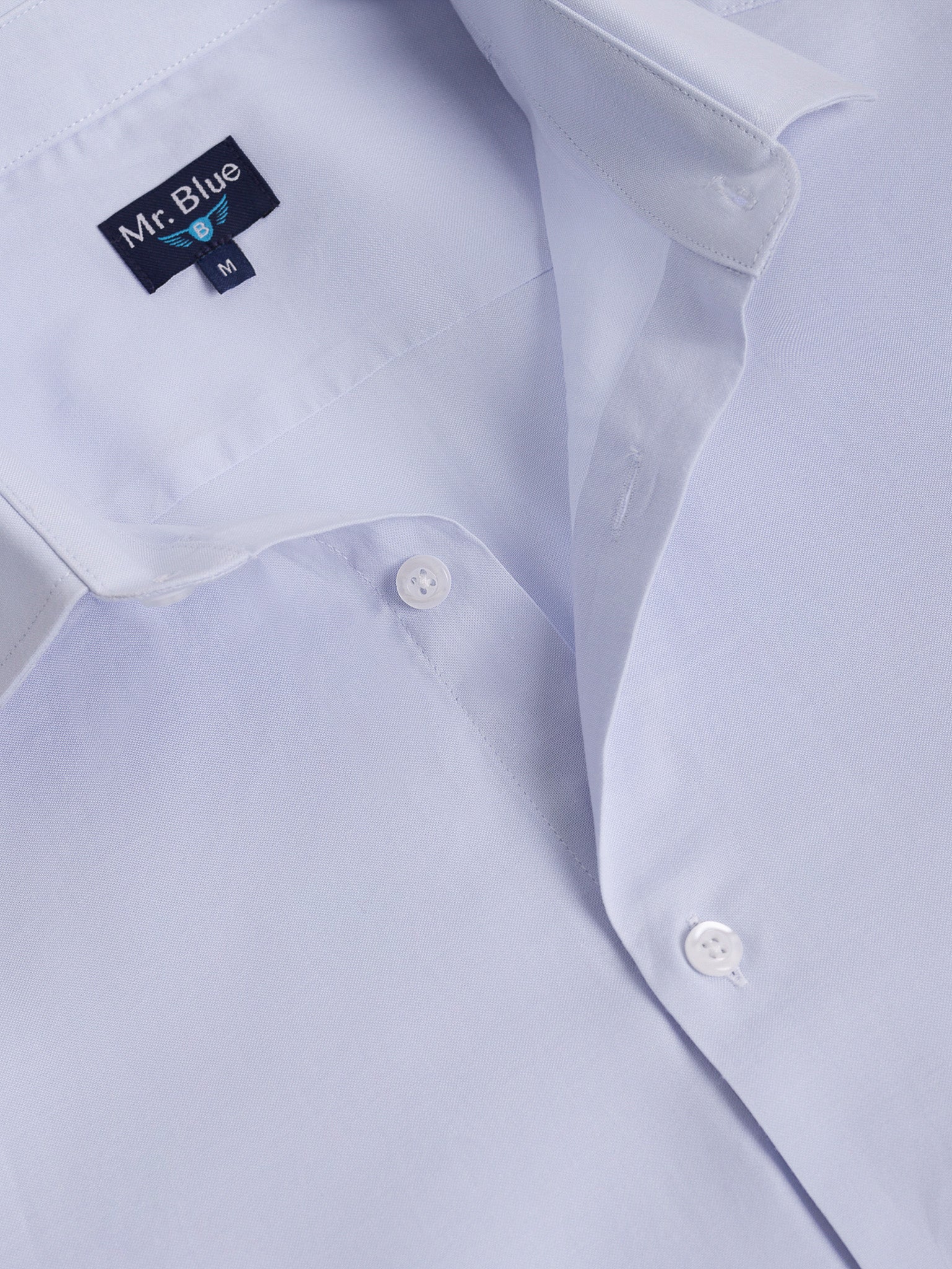 BLUE COTTON SHIRT LONG SLEEVE SLIM FIT MR. BLUE