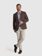 REGULAR FIT BROWN BLAZER MR. BLUE