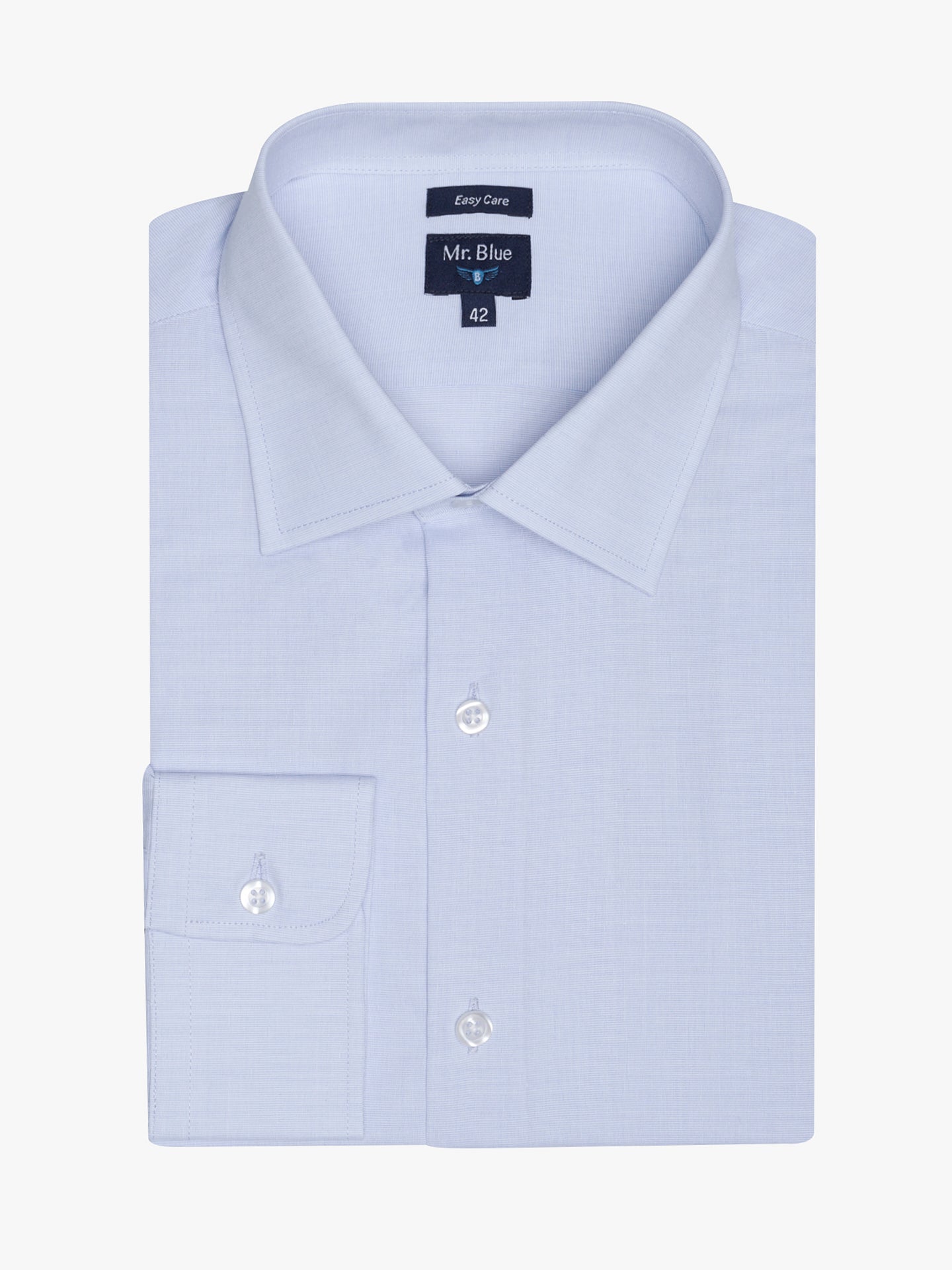 CAMISA DE ALGODÓN AZUL MANGA LARGA CLASSIC FIT MR. AZUL