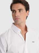 WHITE COTTON SHIRT LONG SLEEVE REGULAR FIT MR. BLUE