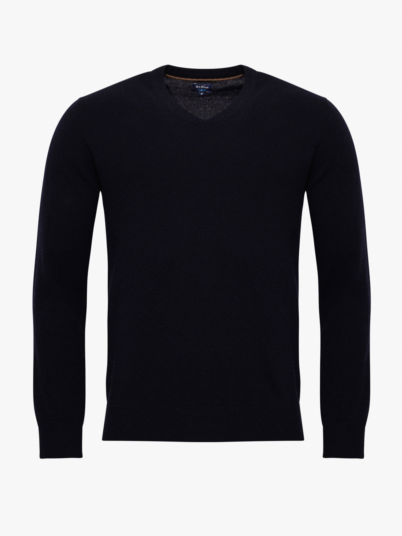 JERSEY DE LANA AZUL CON CODERAS MR REGULAR FIT. AZUL